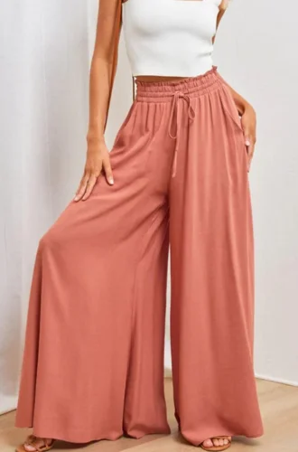 Women's Wide Leg Flowy Trousers